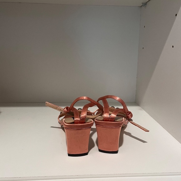 Sergio Rossi SR1 Pink Satin Sandals with Crystal Stones NWT - Picture 6 of 12